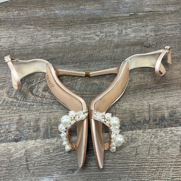 Jewel Badgley Mischka LASSIE Open Toe Stiletto Heels Size 7 - Picture 10 of 12